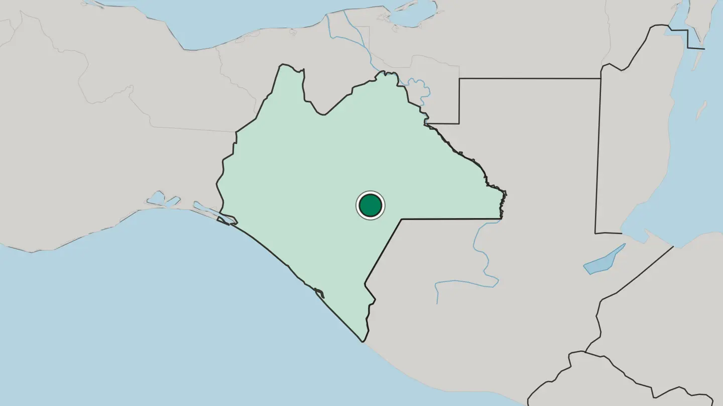 Map of Comitán in Mexico