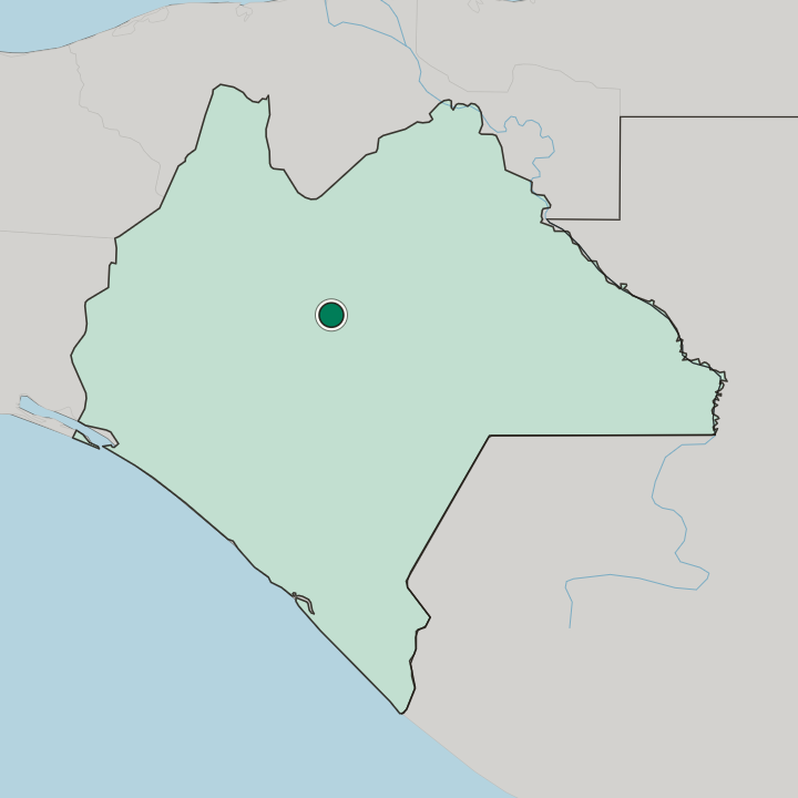 Map showing San Cristóbal de las Casas — In Estado de Chiapas