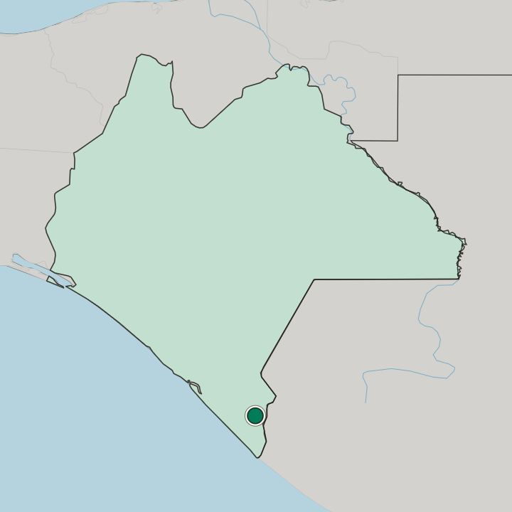Map showing Tapachula — In Estado de Chiapas