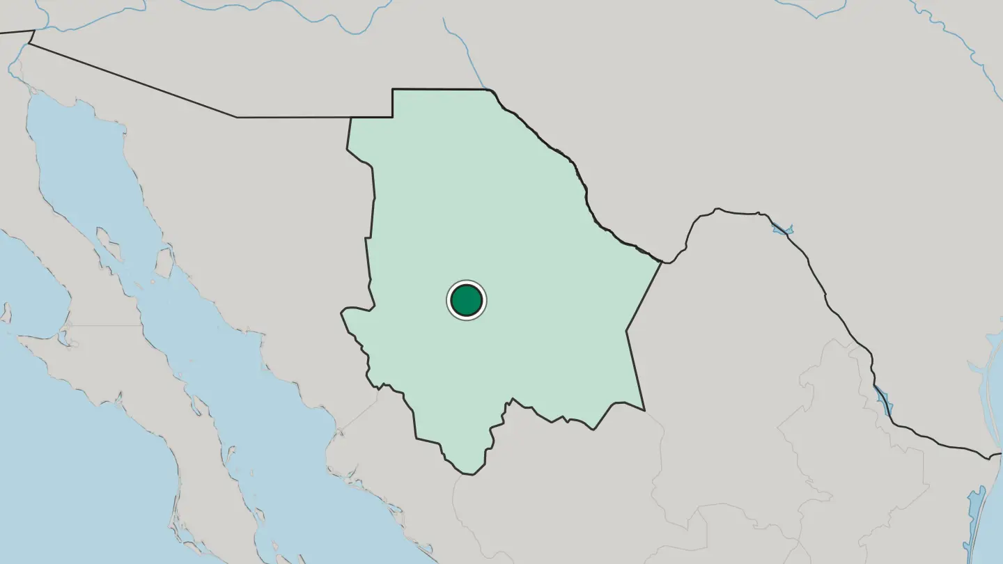Map of Cuauhtémoc in Mexico