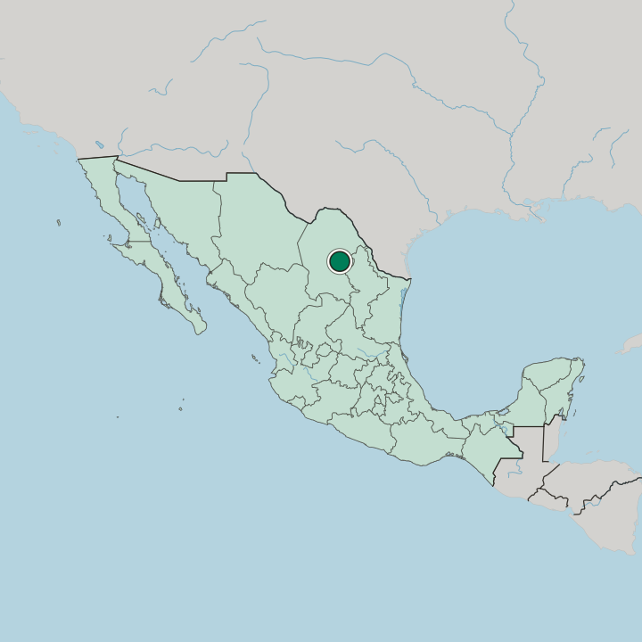 Map showing Monclova — In Mexico