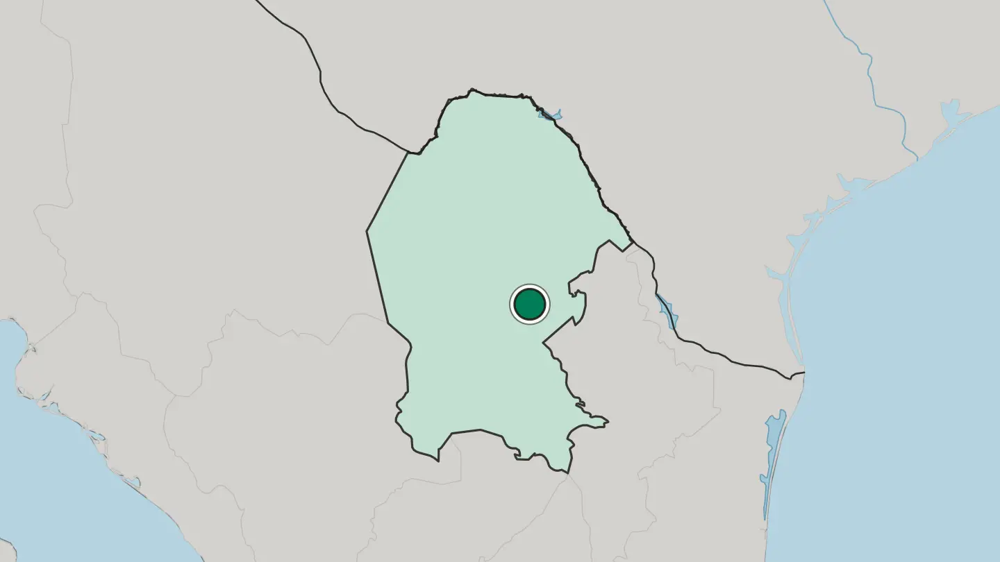 Map of Monclova in Mexico