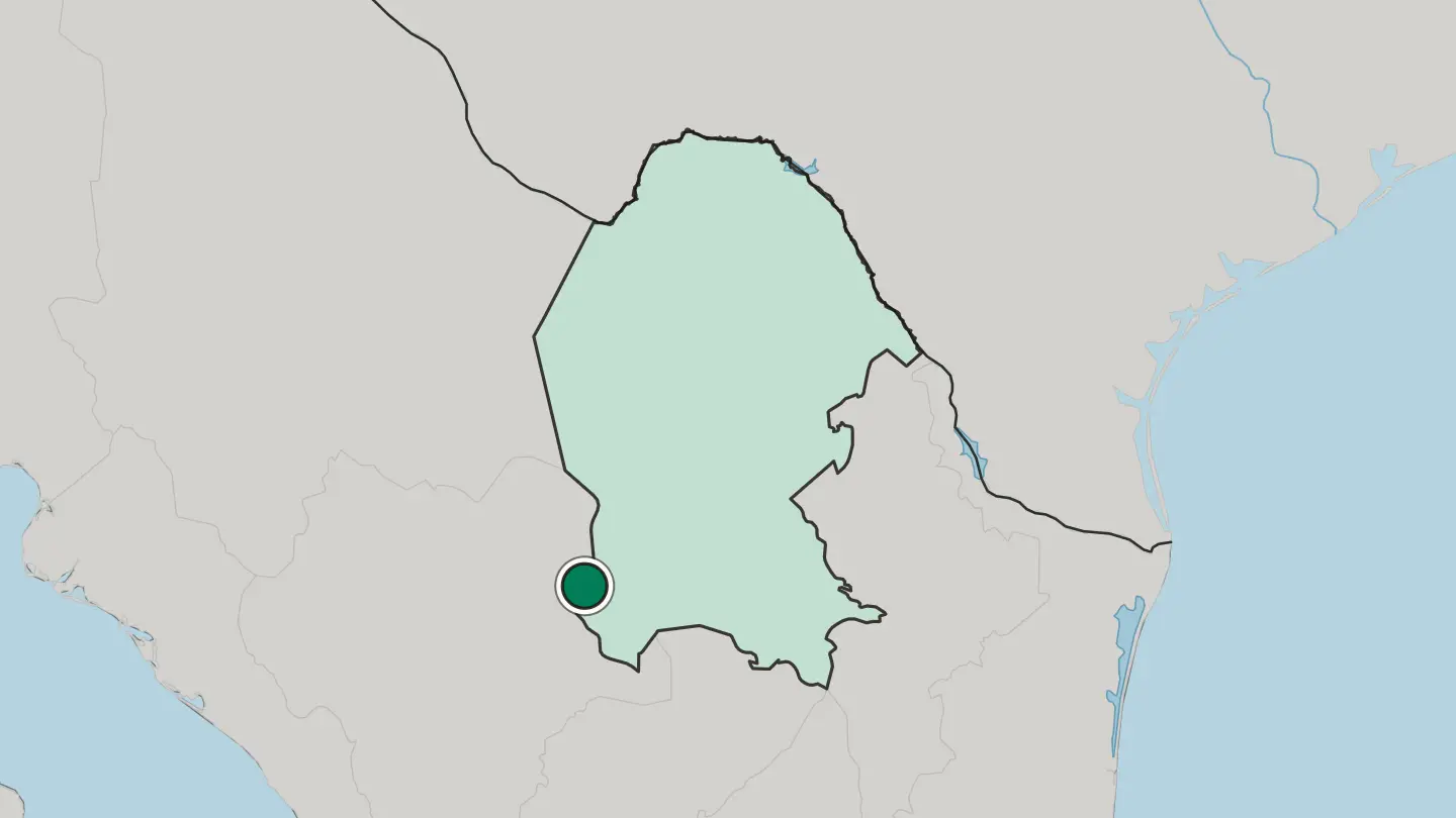 Map of Torreón in Mexico