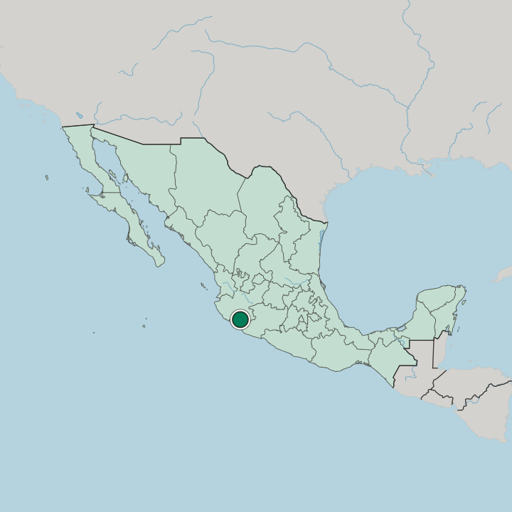 Map showing Colima — In Mexico