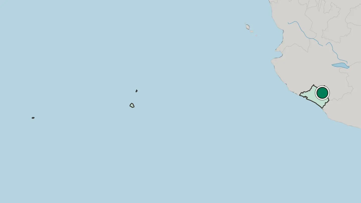Map of Colima in Mexico