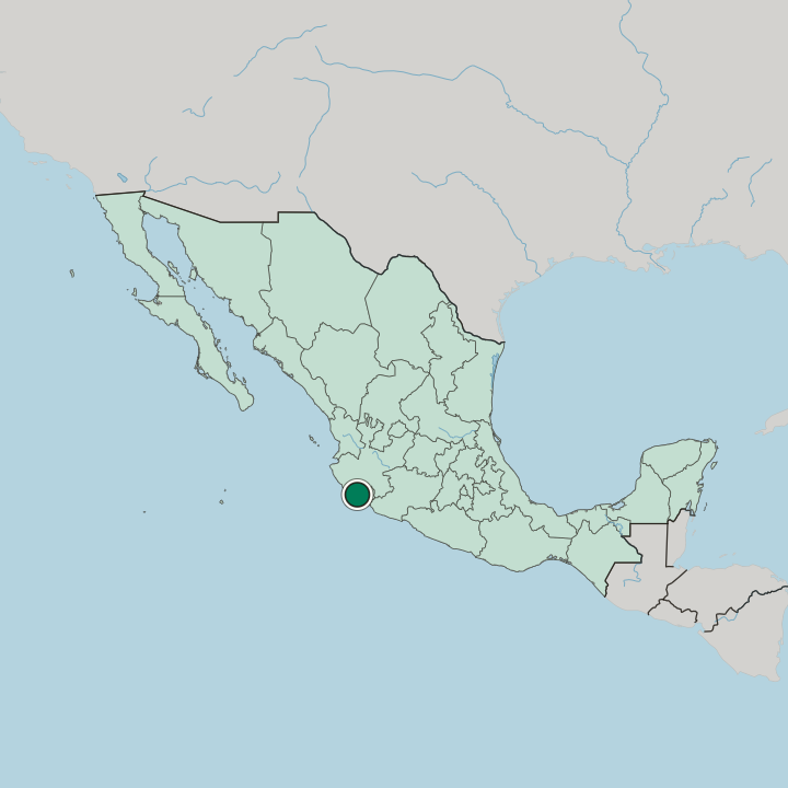 Map showing Manzanillo — In Mexico