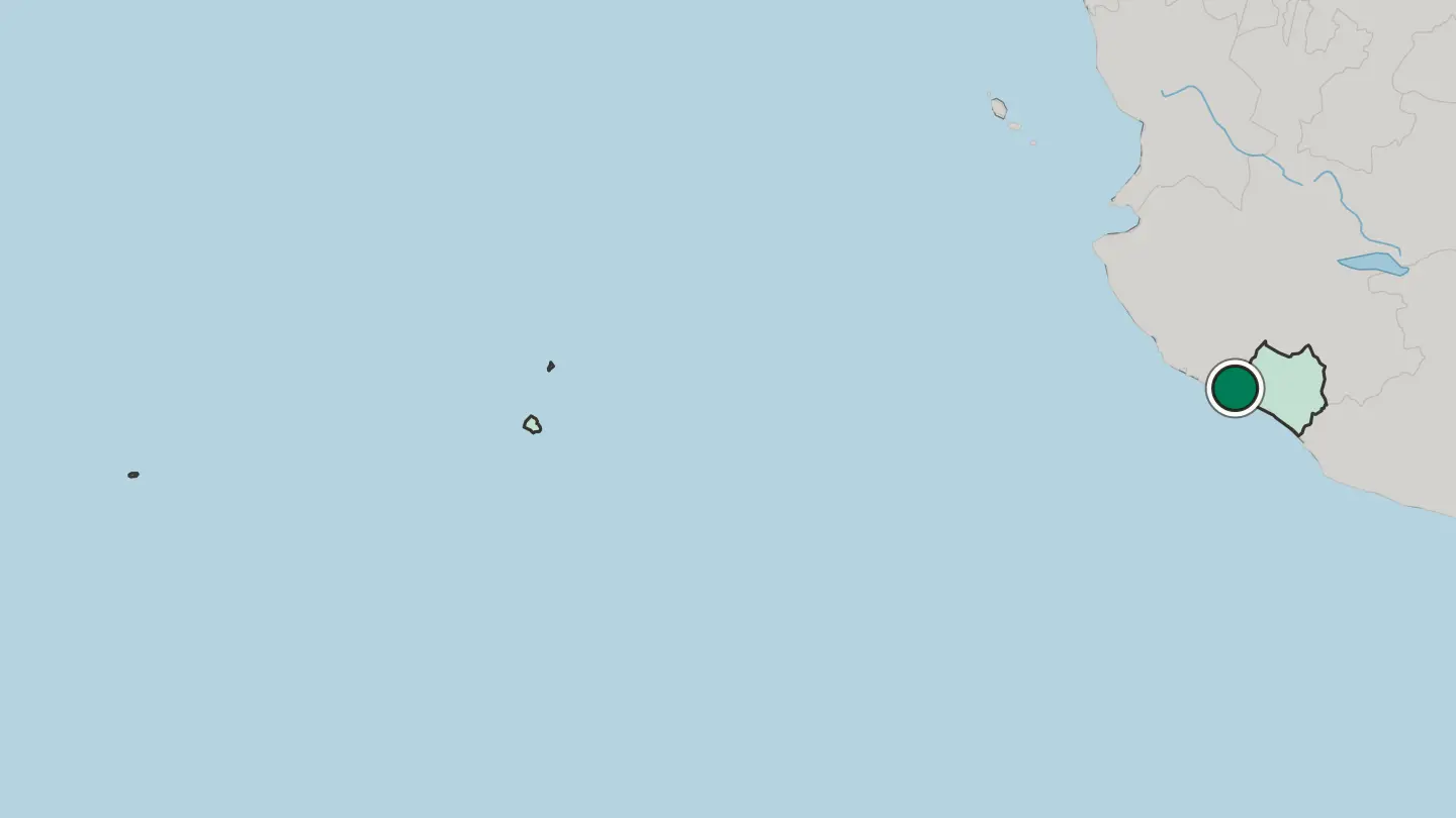Map of Manzanillo in Mexico