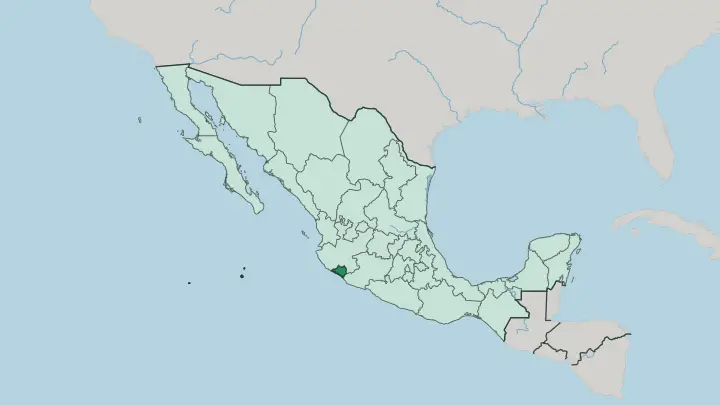 Map of Estado de Colima in Mexico