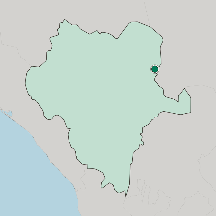 Map showing Gómez Palacio — In Estado de Durango