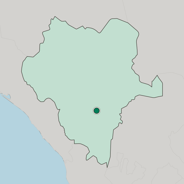 Map showing Victoria de Durango — In Estado de Durango