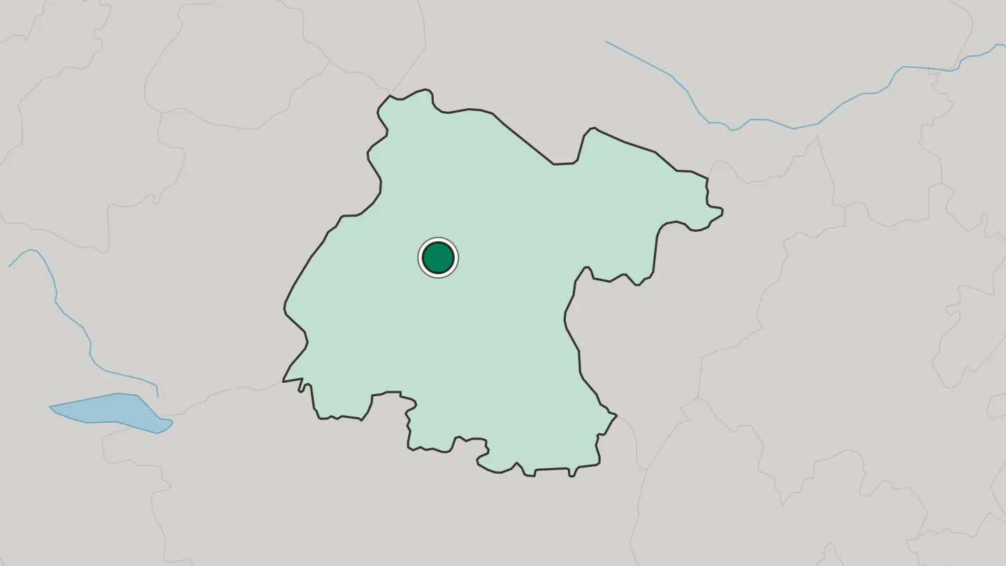 Map of Guanajuato in Mexico