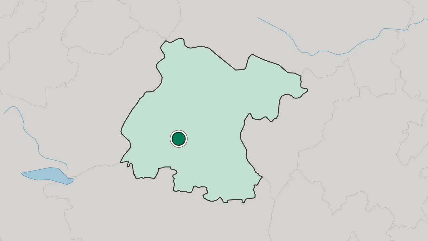 Map of Irapuato in Mexico