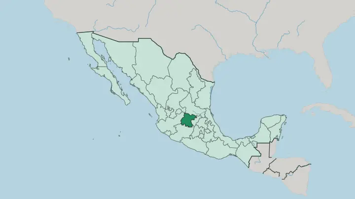 Map of Estado de Guanajuato in Mexico