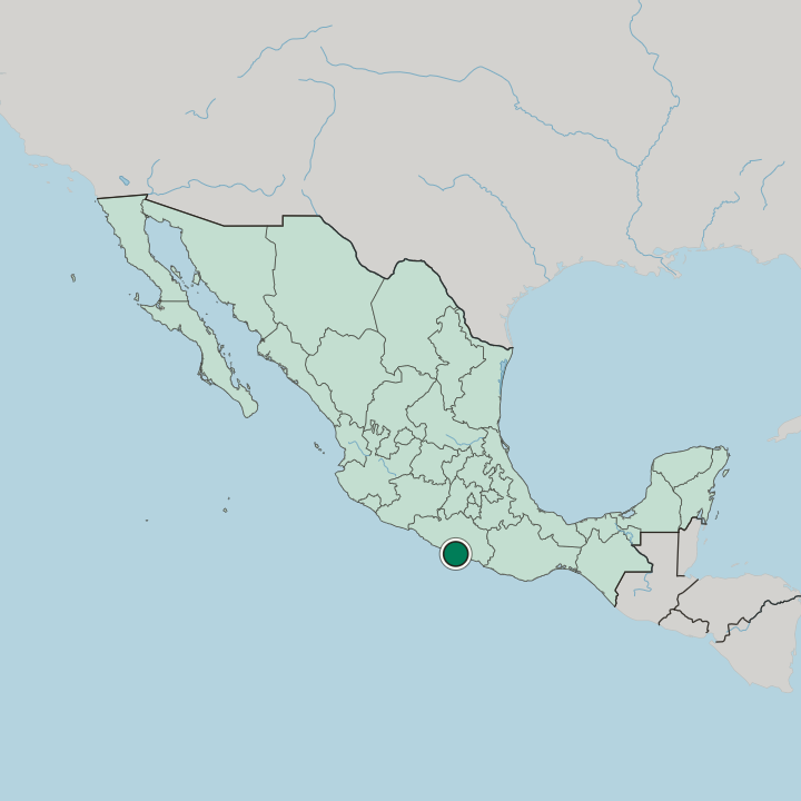 Map showing Acapulco de Juárez — In Mexico