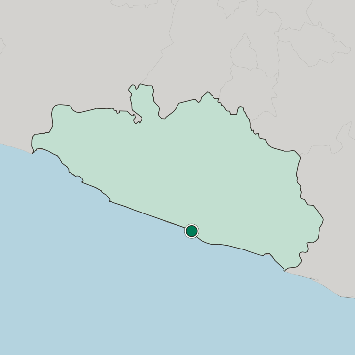 Map showing Acapulco de Juárez — In Estado de Guerrero