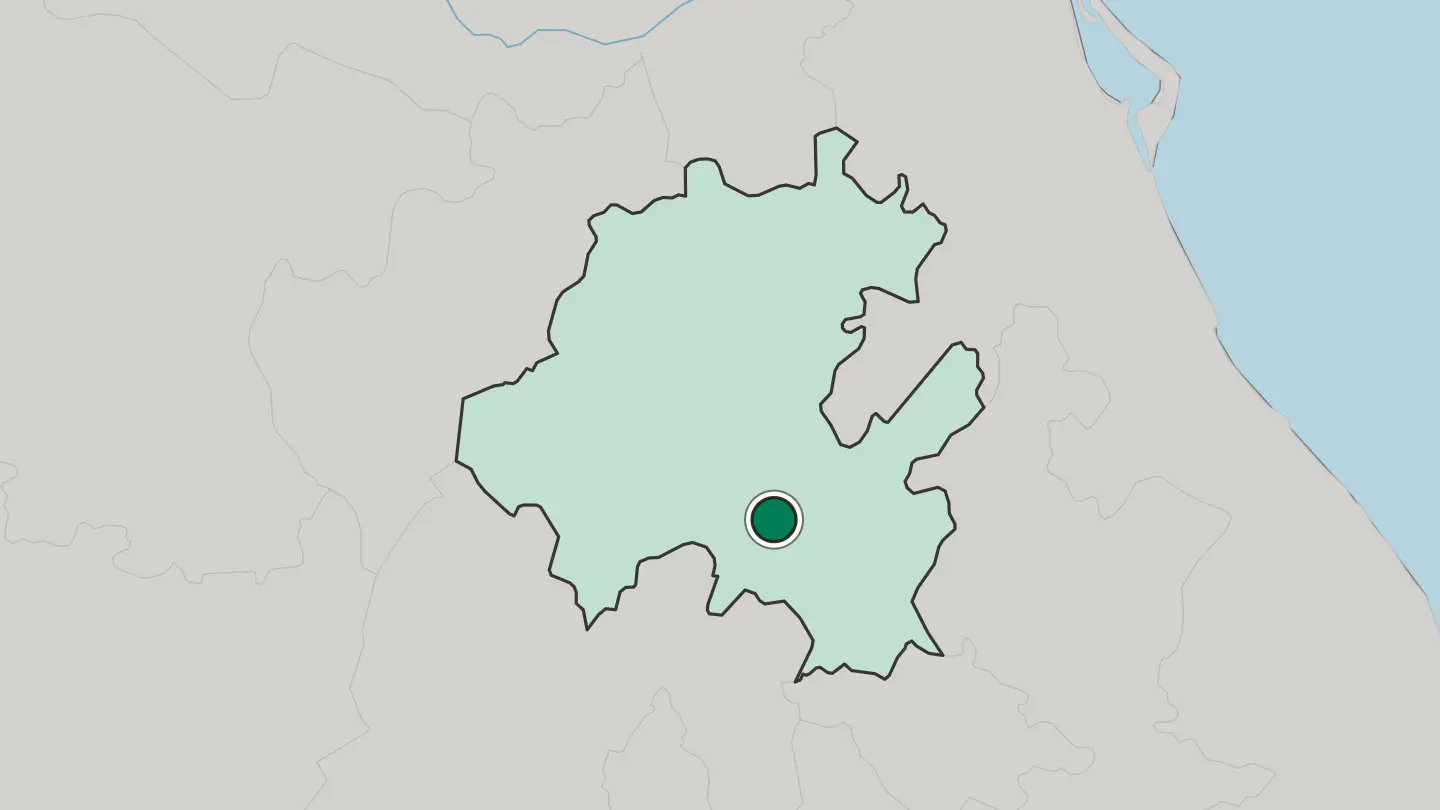 Map of Pachuca de Soto in Mexico