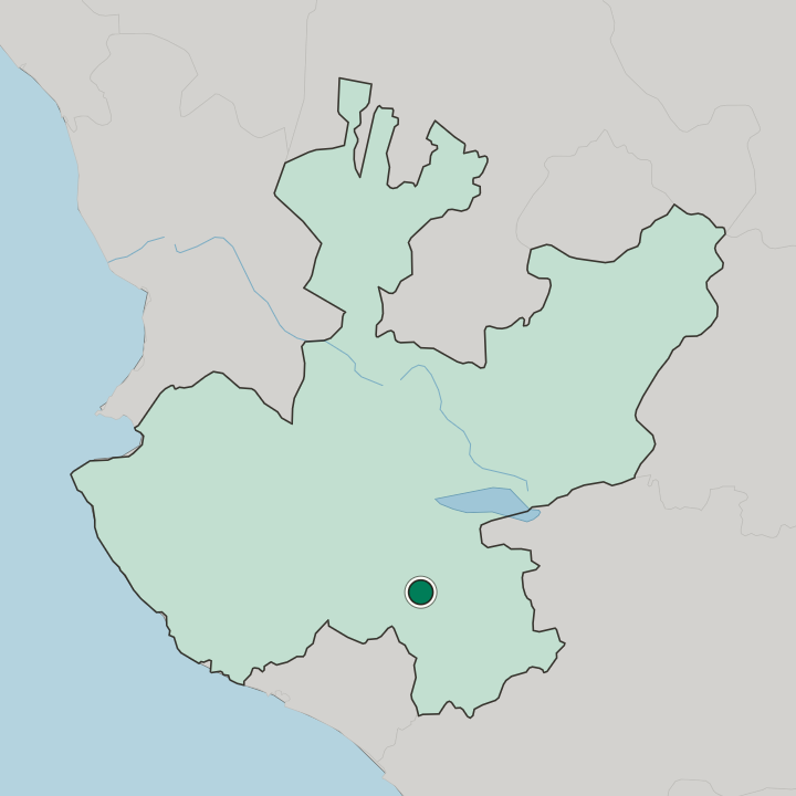 Map showing Ciudad Guzmán — In Estado de Jalisco
