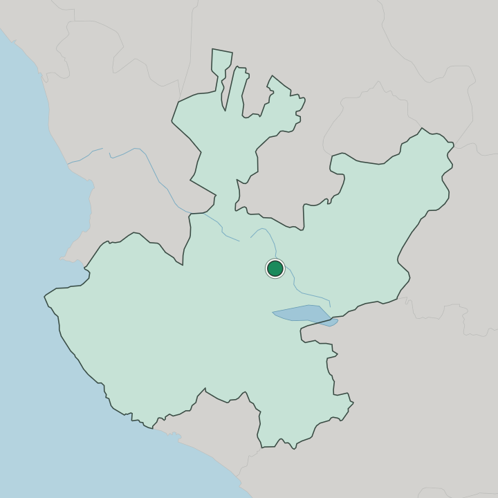Map showing Guadalajara — In Estado de Jalisco