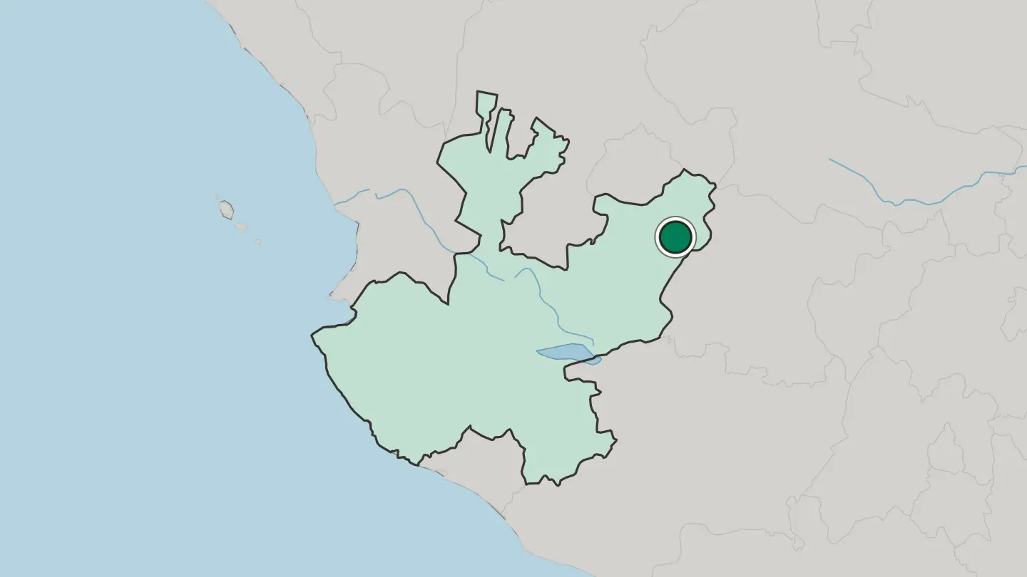 Map of Lagos de Moreno in Mexico