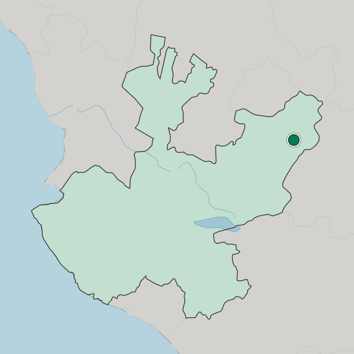Map showing Lagos de Moreno — In Estado de Jalisco