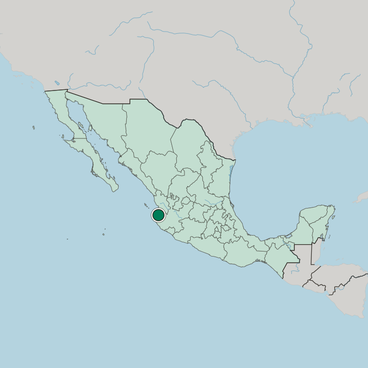 Map showing Puerto Vallarta — In Mexico