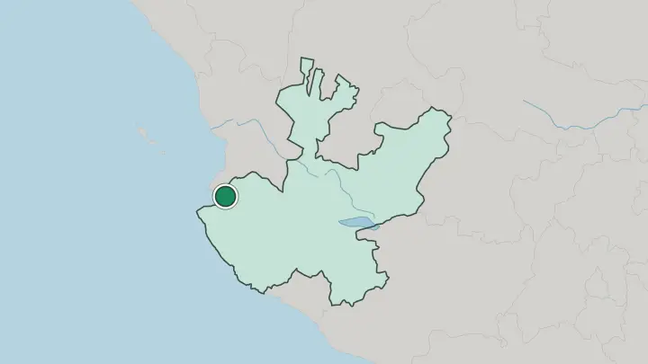 Map of Puerto Vallarta in Mexico