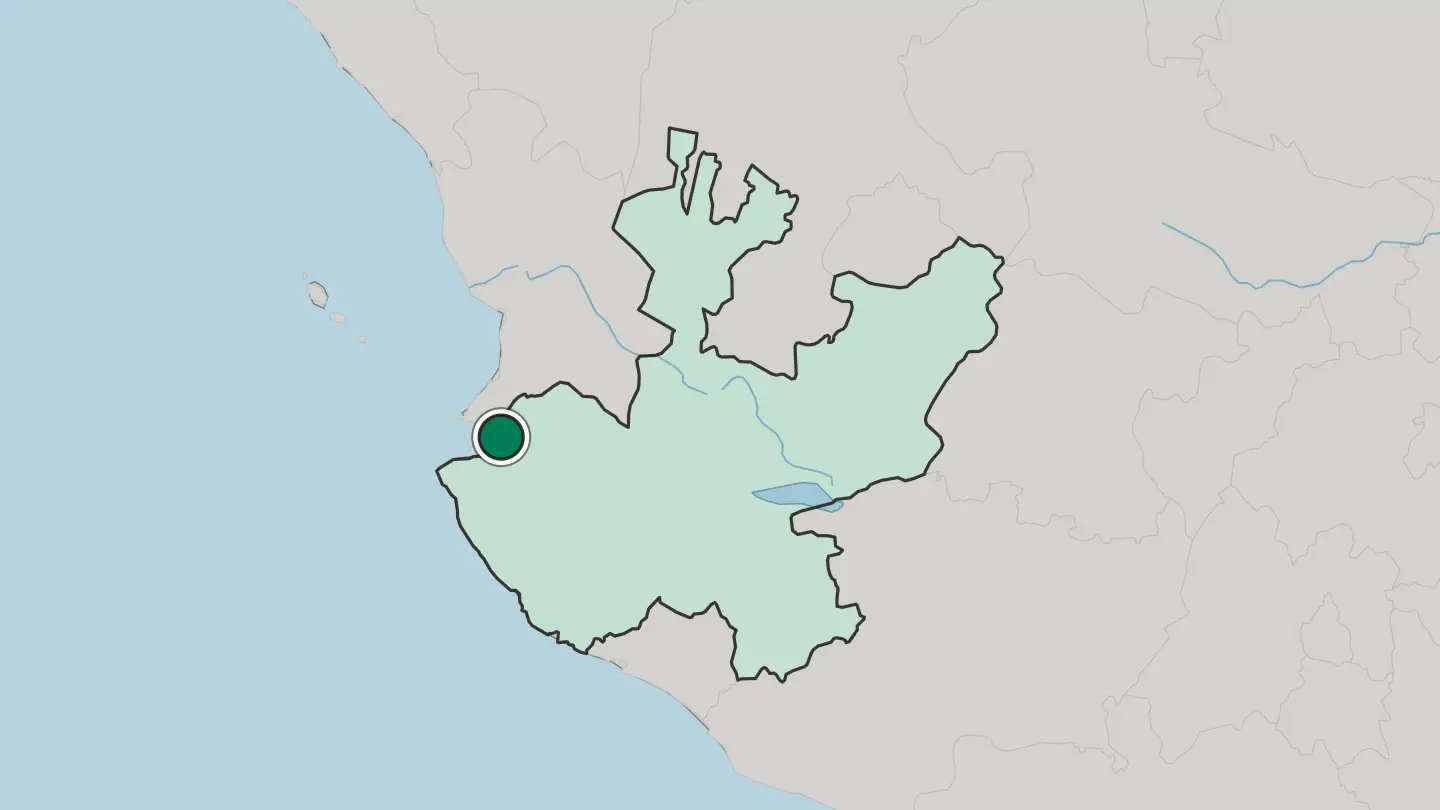 Map of Puerto Vallarta in Mexico