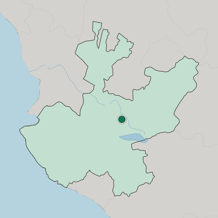 Map showing Tlaquepaque — In Estado de Jalisco