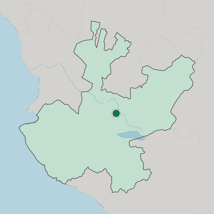 Map showing Zapopan — In Estado de Jalisco