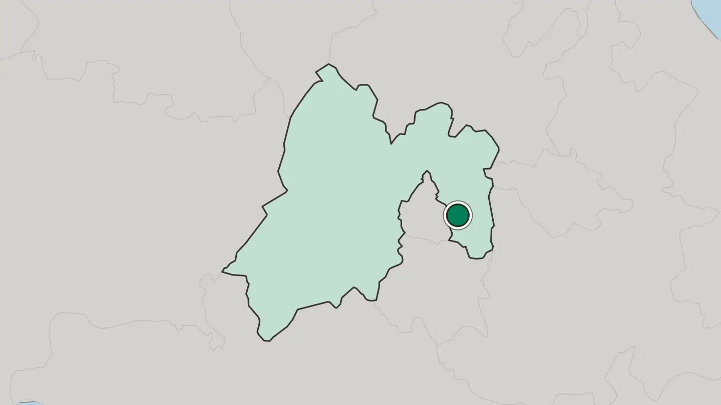Map of Chalco in Mexico
