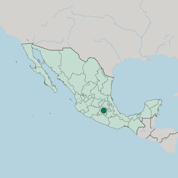 Map showing Huixquilucan — In Mexico
