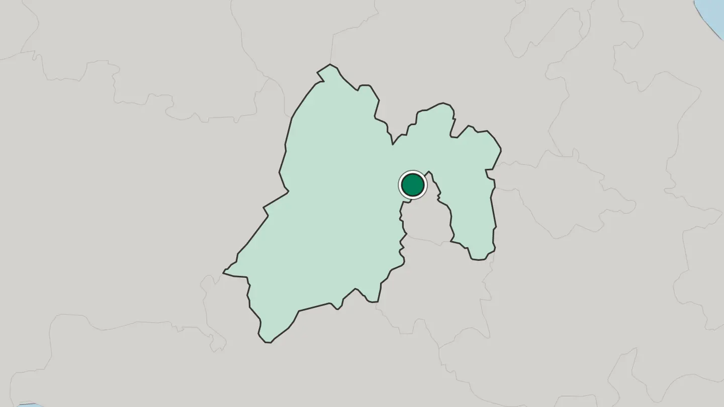 Map of Naucalpan de Juárez in Mexico