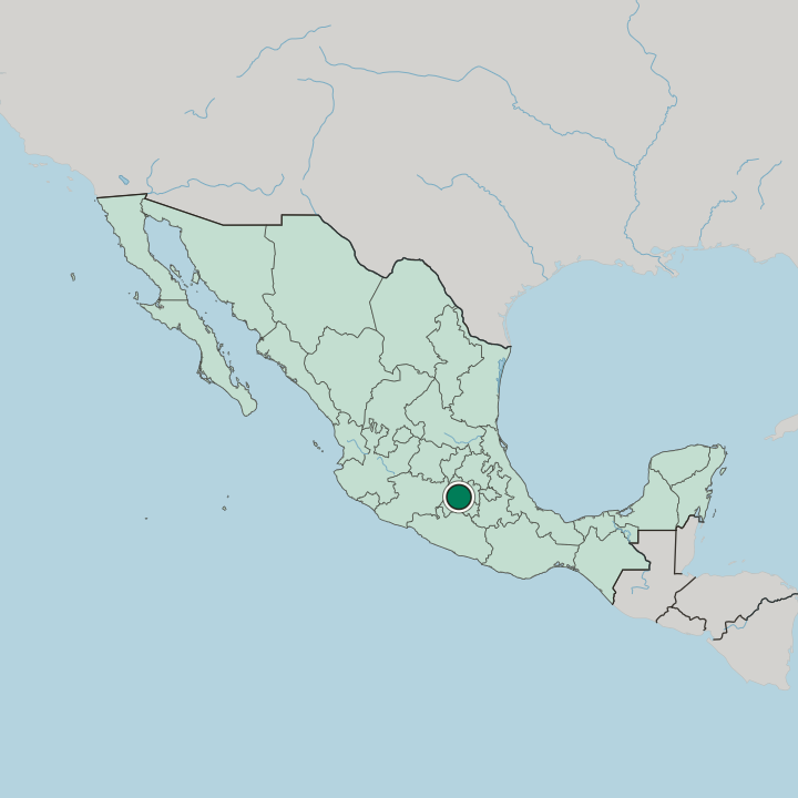 Map showing Toluca — In Mexico