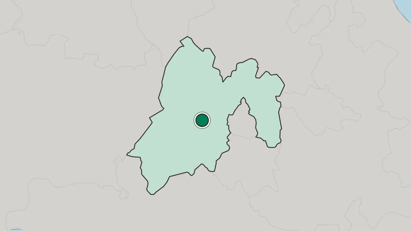 Map of Toluca in Mexico