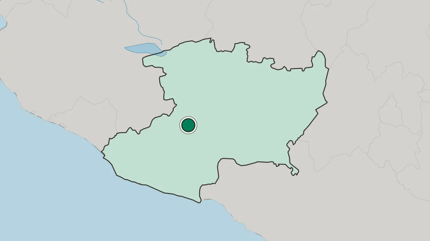 Map of Apatzingán in Mexico
