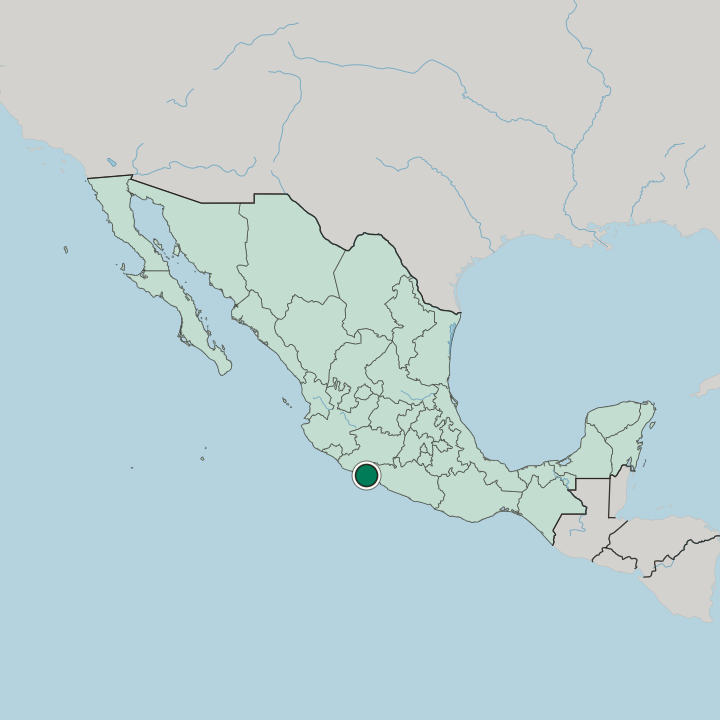 Map showing Ciudad Lázaro Cárdenas — In Mexico