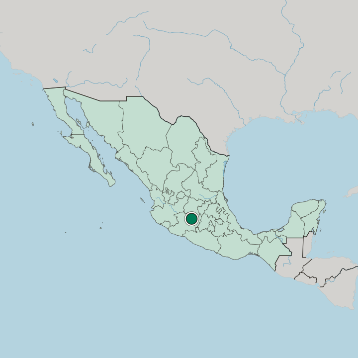 Map showing Morelia — In Mexico