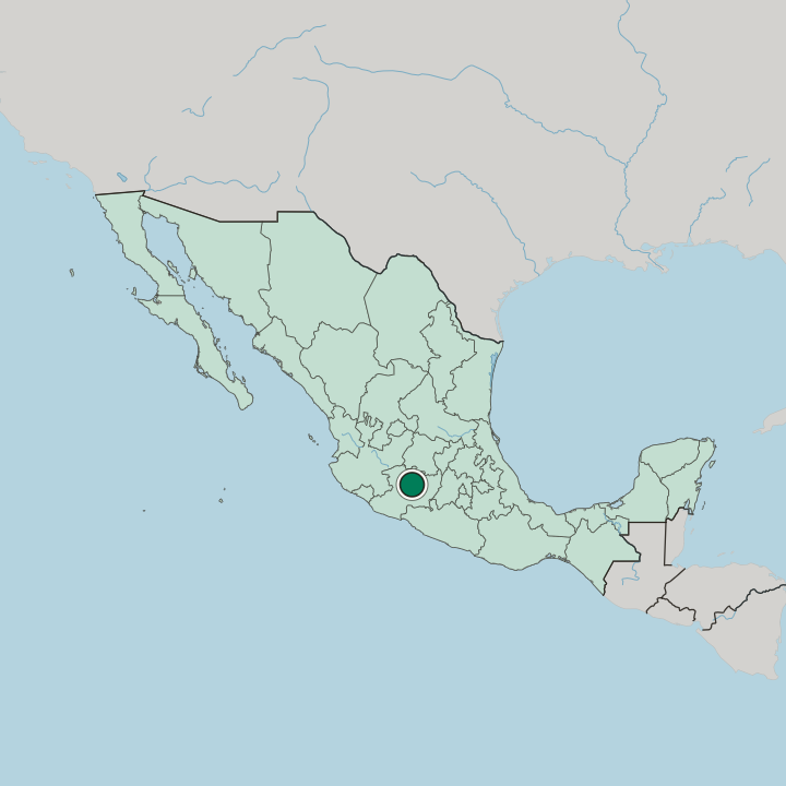 Map showing Pátzcuaro — In Mexico