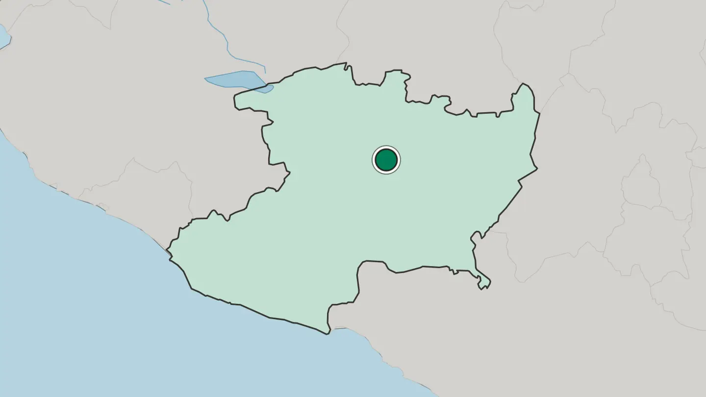Map of Pátzcuaro in Mexico