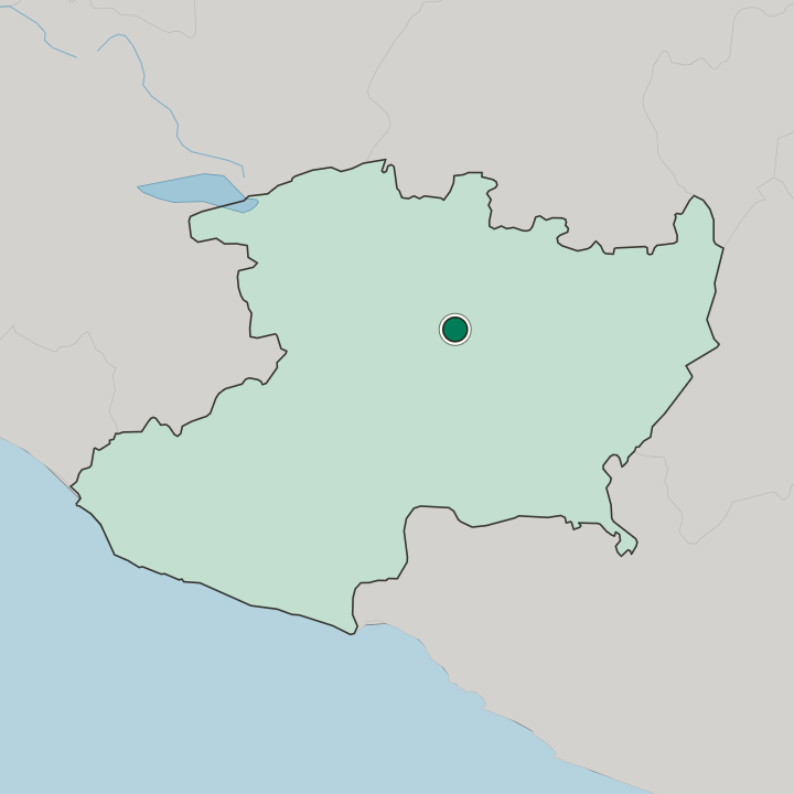 Map showing Pátzcuaro — In Estado de Michoacán de Ocampo
