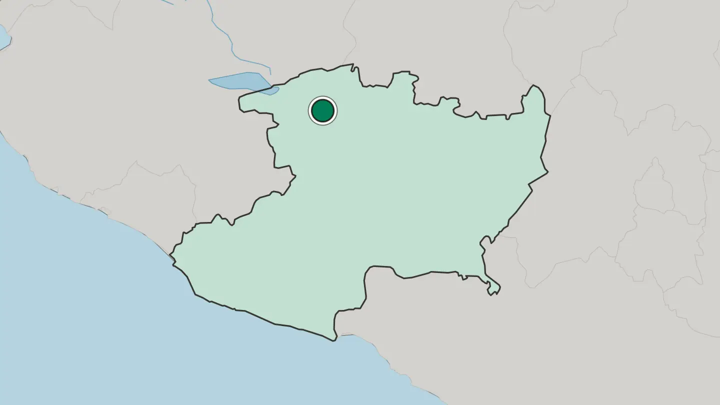 Map of Zamora de Hidalgo in Mexico