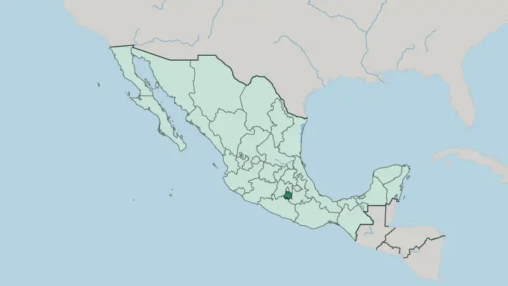 Map of Estado de Morelos in Mexico