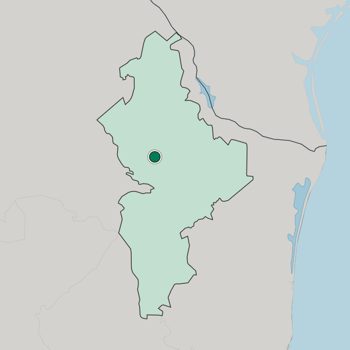 Map showing Ciudad Apodaca — In Estado de Nuevo León