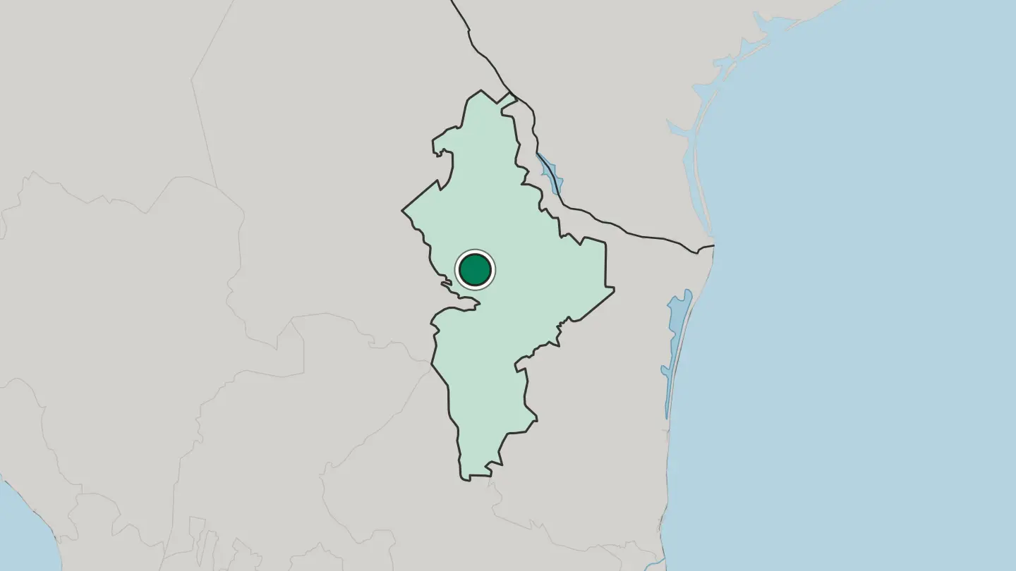 Map of Guadalupe in Mexico