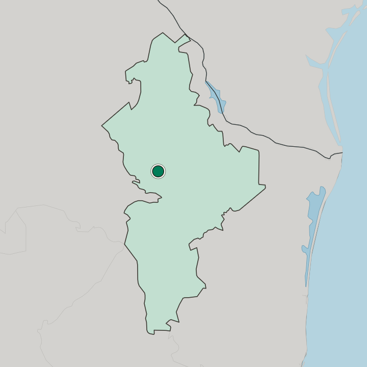 Map showing Guadalupe — In Estado de Nuevo León