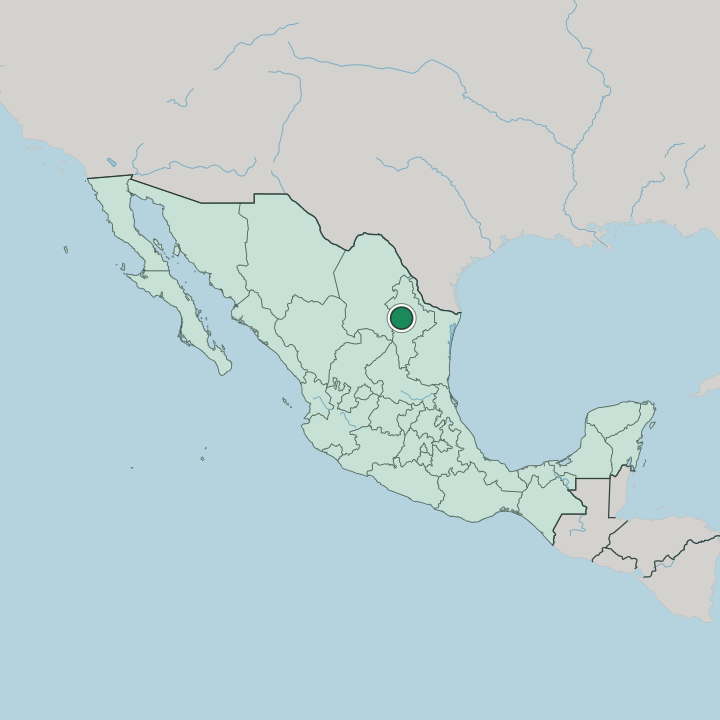 Map showing Monterrey — In Mexico