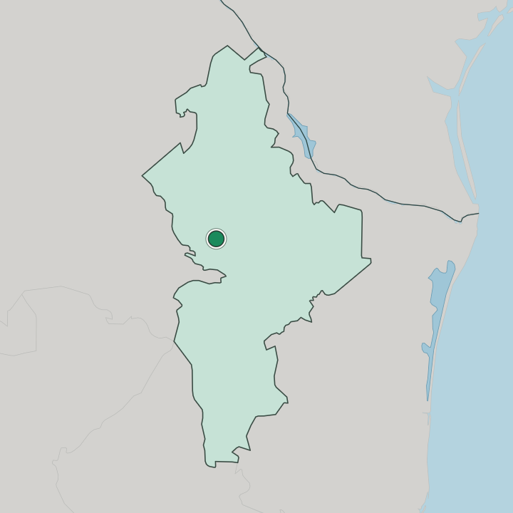 Map showing Monterrey — In Estado de Nuevo León