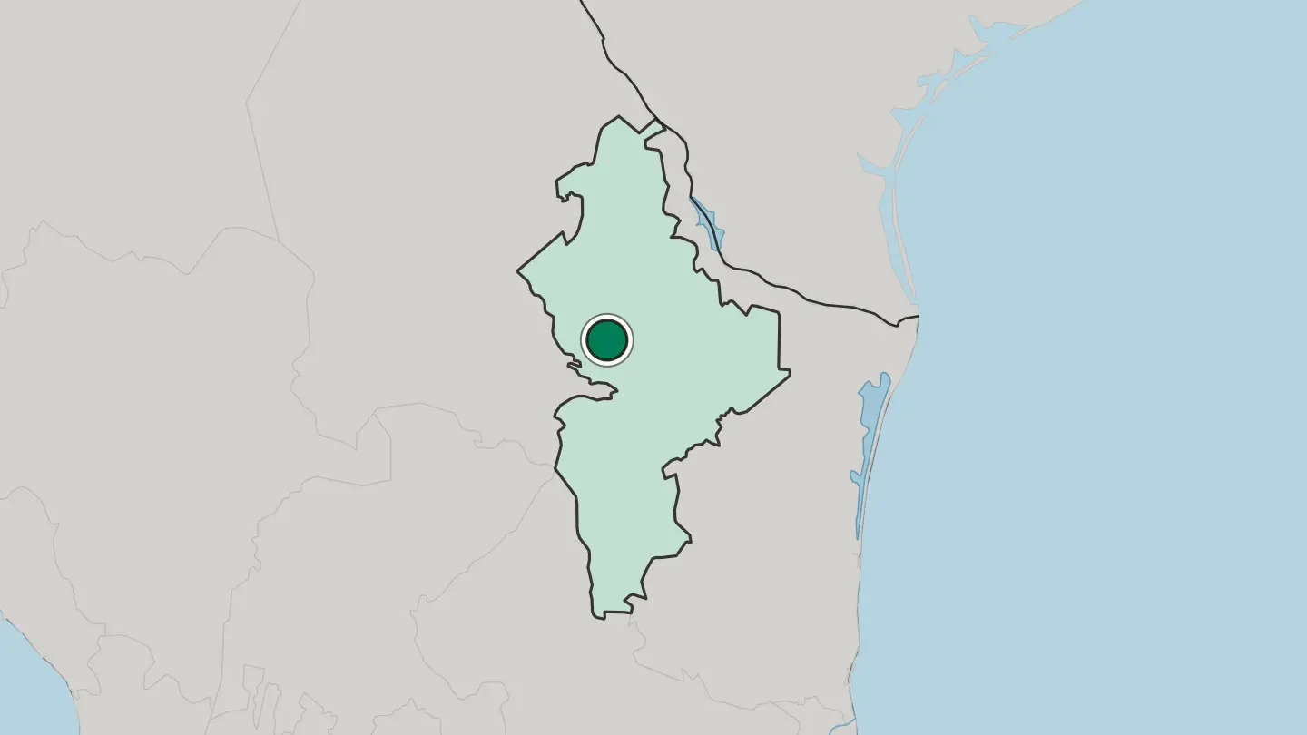 Map of San Nicolás de los Garza in Mexico