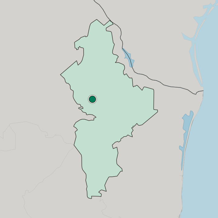 Map showing San Nicolás de los Garza — In Estado de Nuevo León