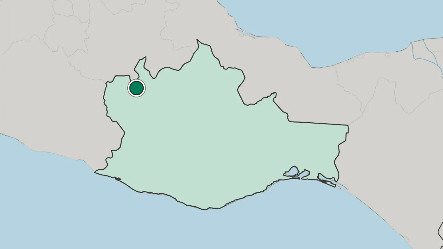 Map of Ciudad de Huajuapan de León in Mexico
